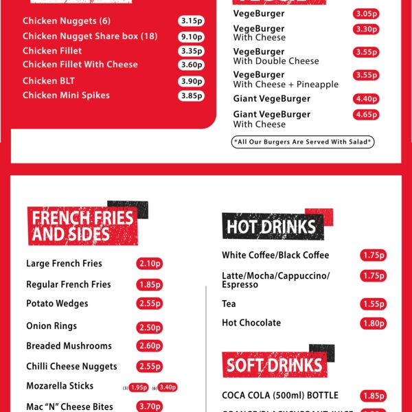 4 x Menu Board Spikes Stickers 400mm x 1200mm Thumbnail