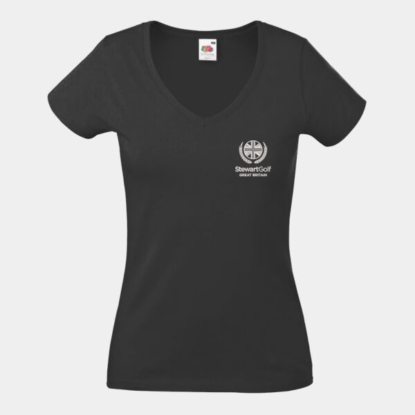 SS702 - Fruit Loom Lady Fit Value Vneck T-shirt Thumbnail