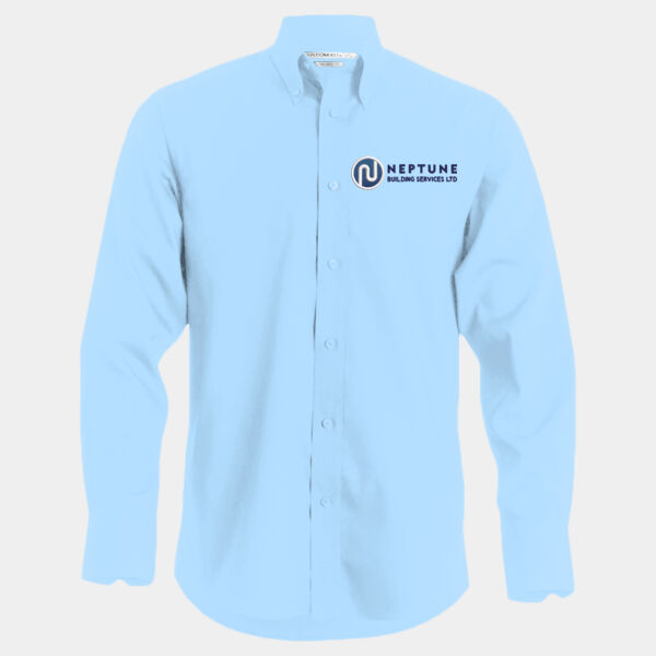 Kustom Kit Premium Long Sleeve Tailored Oxford Shirt Thumbnail