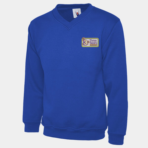 Embroidered  - Childrens V Neck Sweatshirt Thumbnail