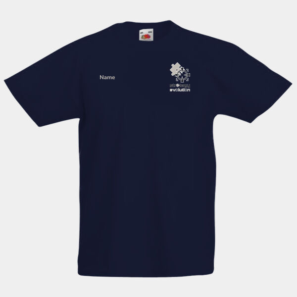 Name Printed + 2 Logos - Fruit Loom Kids Value T-Shirt Thumbnail