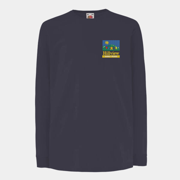 Embroidered - Fruit of the Loom Kids Long Sleeve Value T-Shirt Thumbnail